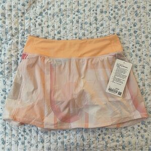 BNWT Lululemon Pace Rival Mid-Rise Skirt *Long Sz 4 Garrogeo Glow Print